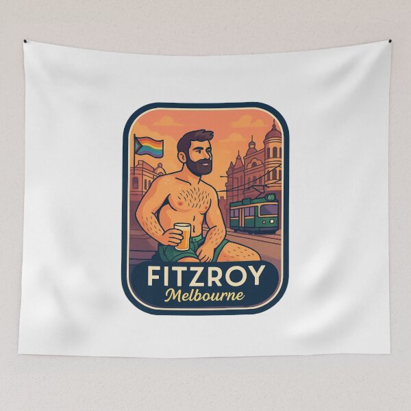 Item preview,  Fitzroy Street and Tram with LGBTQ+ Vibes, Melbourne designed and sold by Aryabek.