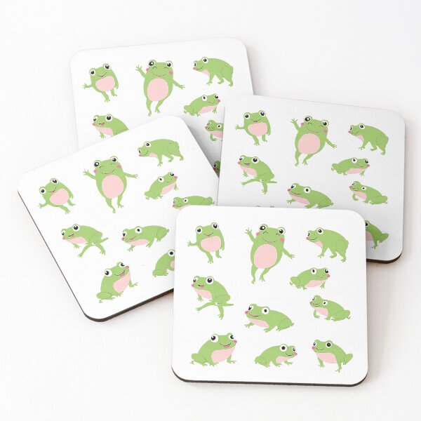 Item preview, kawaii cartoon frog stickers designed and sold by luminoussy.