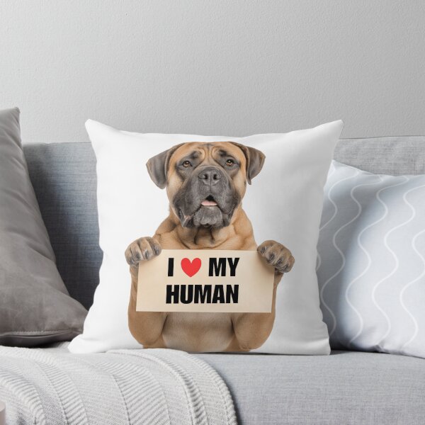Item preview, Cute Boerboel dog with Signboard I love my Human  designed and sold by LazyOwlStore.