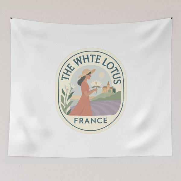 Item preview,  The White Lotus France with Lavender Fields and Countryside designed and sold by Aryabek.