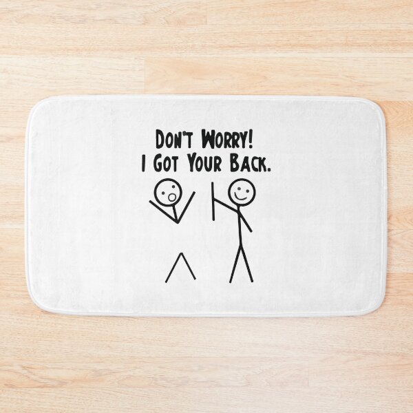Item preview, I Got Your Back Funny Stick Figure Joke designed and sold by BrownHorse90s.