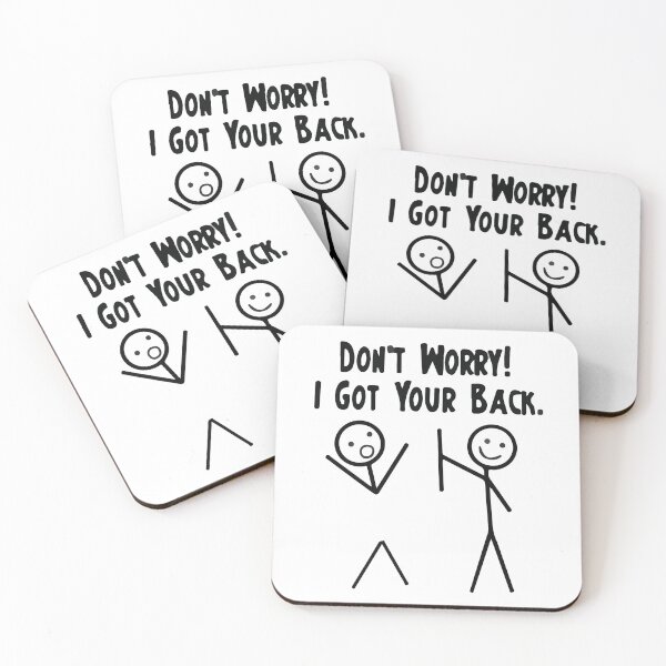 Item preview, I Got Your Back Funny Stick Figure Joke designed and sold by BrownHorse90s.