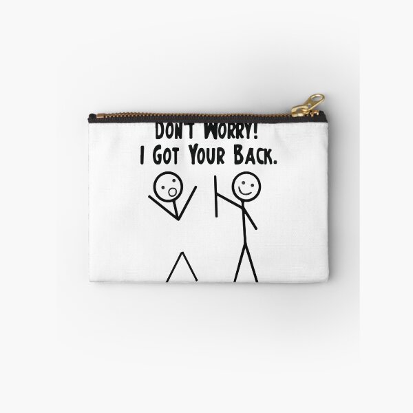 Item preview, I Got Your Back Funny Stick Figure Joke designed and sold by BrownHorse90s.