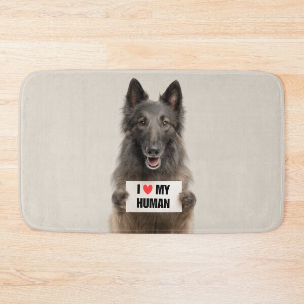 Item preview, Cute Belgian Sheepdog with Signboard I love my Human  designed and sold by LazyOwlStore.