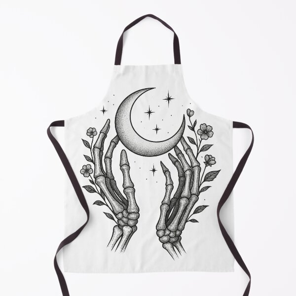 Item preview, Skeletal Hands Holding Crescent Moon designed and sold by Retrics Studio.