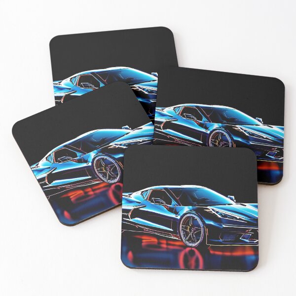Item preview, C8 in the dark designed and sold by Peter Kraaibeek | Generative Designs and Car Art.