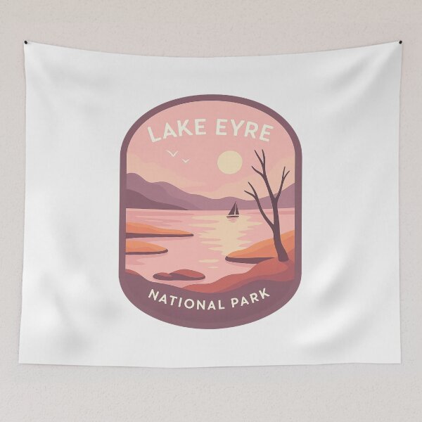 Item preview,  Lake Eyre Sunset Reflections and Arid Landscape, Australia designed and sold by Aryabek.