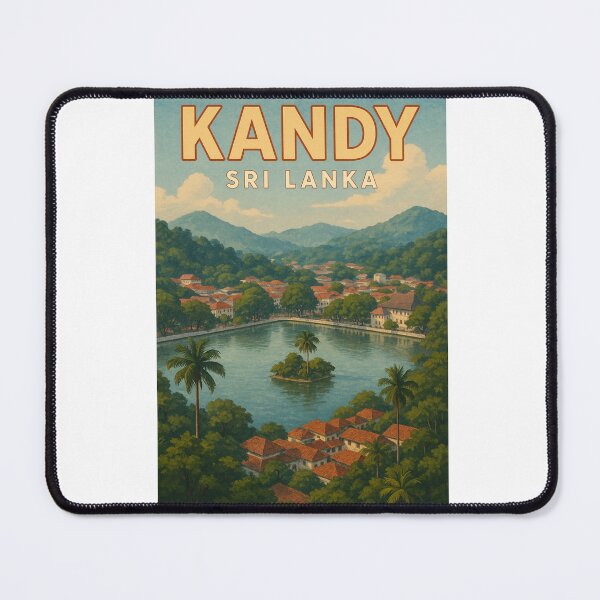 Item preview,  Kandy Lake and Cityscape with Central Highlands, Sri Lanka designed and sold by Aryabek.