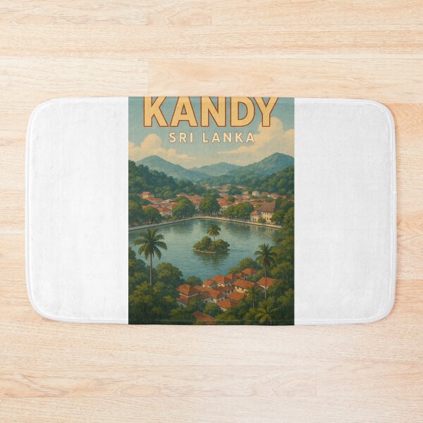 Item preview,  Kandy Lake and Cityscape with Central Highlands, Sri Lanka designed and sold by Aryabek.