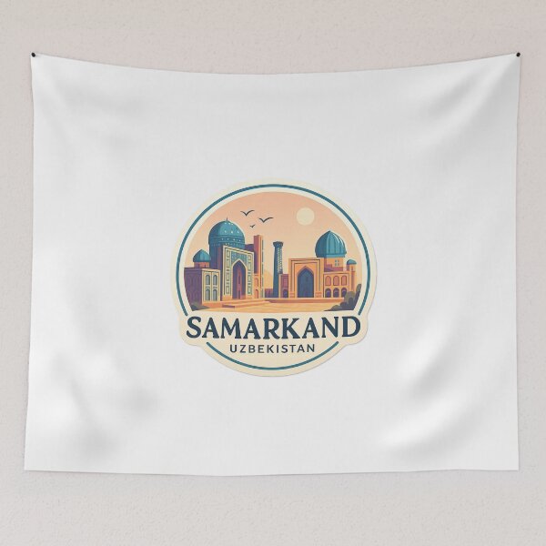 Item preview, Samarkand Uzbekistan with Registan and Minarets designed and sold by Aryabek.