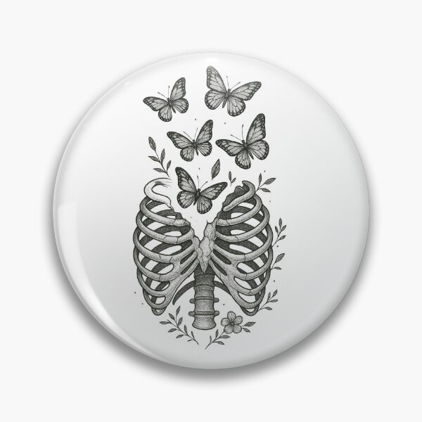 Item preview, Butterflies Emerging from Ribcage designed and sold by Retrics Studio.
