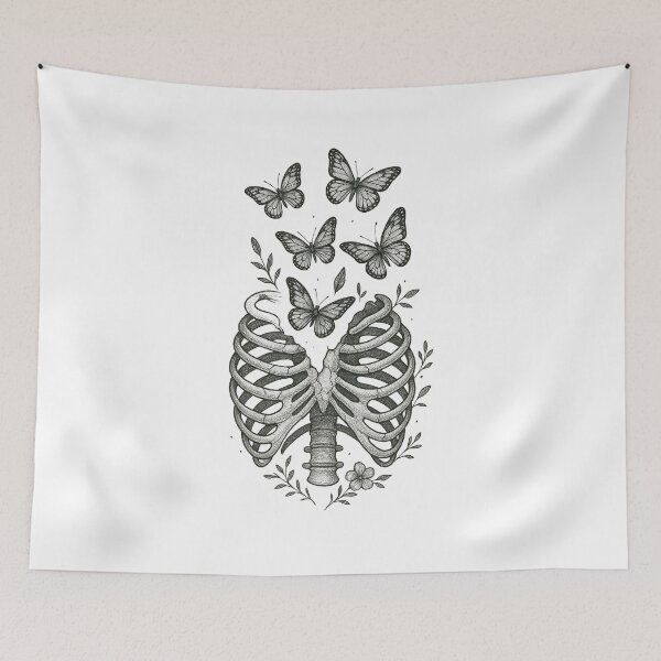 Item preview, Butterflies Emerging from Ribcage designed and sold by Retrics Studio.