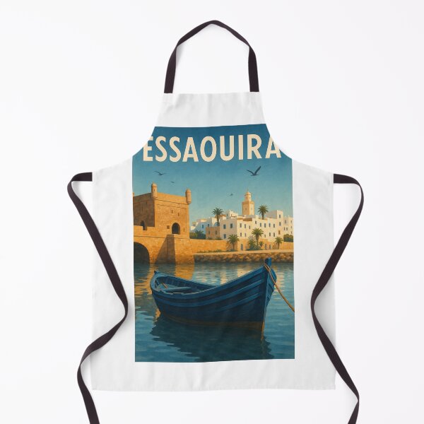 Item preview, Essaouira Morocco with Historic Seafront and Boat designed and sold by Aryabek.