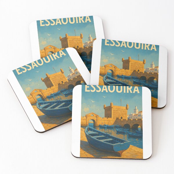 Item preview, Essaouira Port with Boats and Fortress Walls designed and sold by Aryabek.