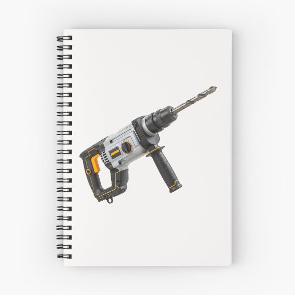 Item preview, Hammer Drill Illustration, Vintage Power Tool Artwork, Heavy Duty Construction and DIY Hammer Drill Design designed and sold by bvdesignart.
