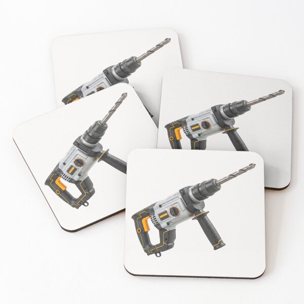 Item preview, Hammer Drill Illustration, Vintage Power Tool Artwork, Heavy Duty Construction and DIY Hammer Drill Design designed and sold by bvdesignart.