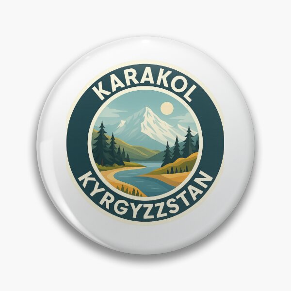 Item preview, Karakol Kyrgyzstan with River and Tien Shan Mountains designed and sold by Aryabek.