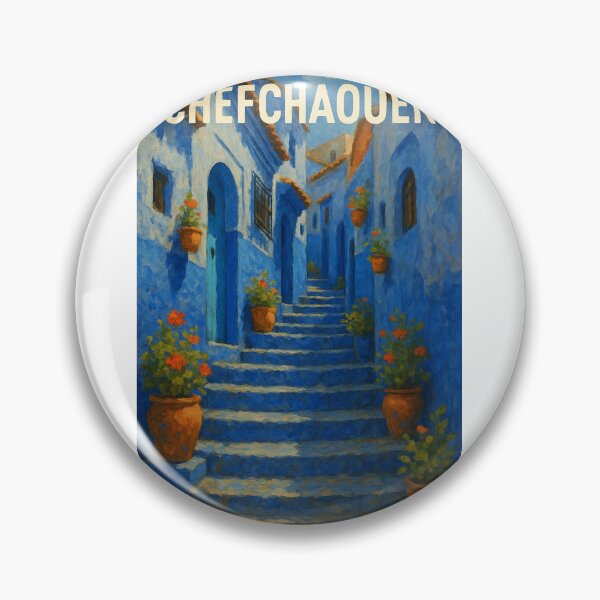 Item preview, Chefchaouen Morocco Blue Streets with Flowers designed and sold by Aryabek.