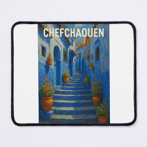 Item preview, Chefchaouen Morocco Blue Streets with Flowers designed and sold by Aryabek.
