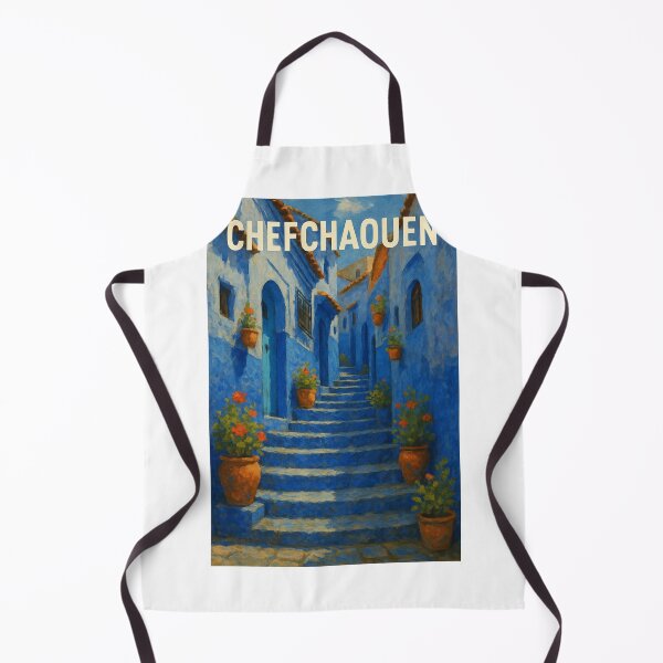 Item preview, Chefchaouen Morocco Blue Streets with Flowers designed and sold by Aryabek.