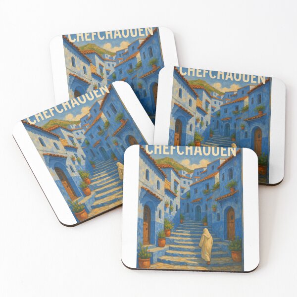 Item preview, Chefchaouen Morocco Stairs with Traditional Robe designed and sold by Aryabek.