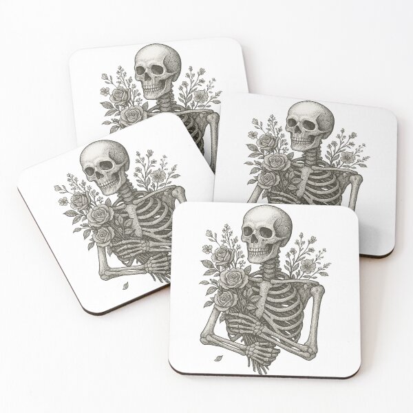 Item preview, Skeleton Embracing Roses designed and sold by Retrics Studio.
