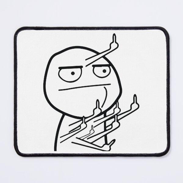 Item preview, Multiple Middle Fingers Rage Face Meme designed and sold by BrownHorse90s.