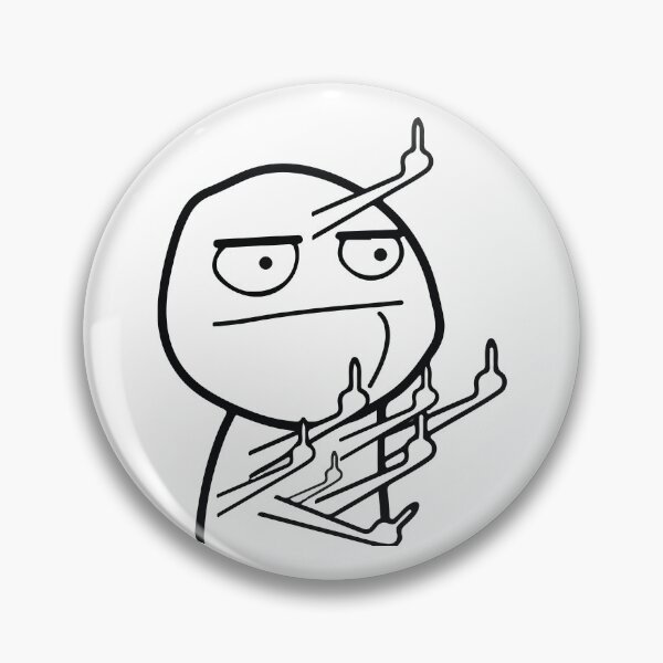 Item preview, Multiple Middle Fingers Rage Face Meme designed and sold by BrownHorse90s.
