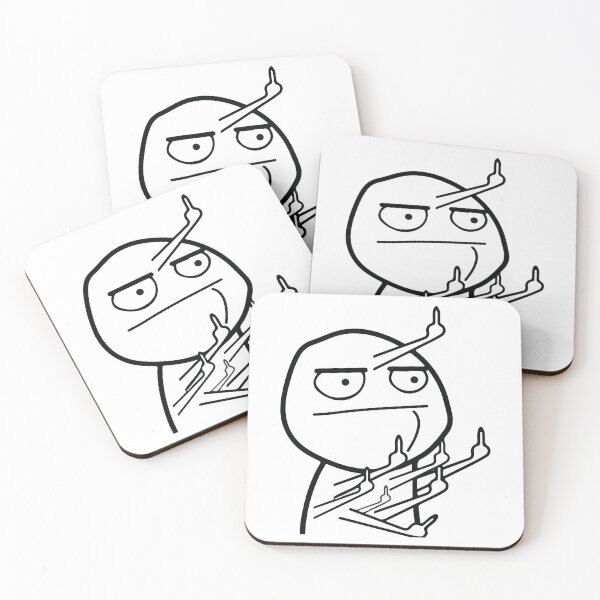 Item preview, Multiple Middle Fingers Rage Face Meme designed and sold by BrownHorse90s.