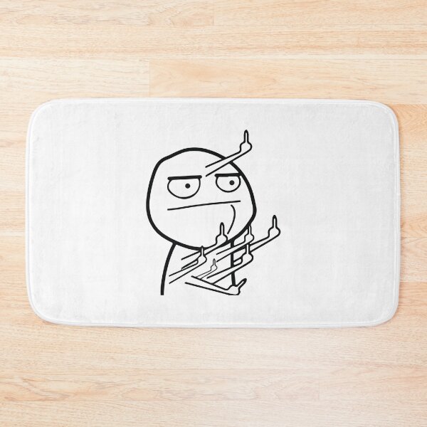 Item preview, Multiple Middle Fingers Rage Face Meme designed and sold by BrownHorse90s.