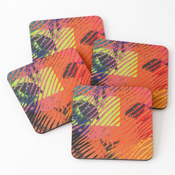 Item preview, Psychedelic Neon Face with Abstract Stripes designed and sold by slmfams.