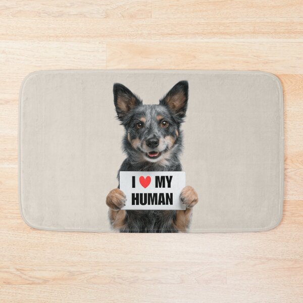 Item preview, Cute Mudi dog with Signboard I love my Human  designed and sold by LazyOwlStore.