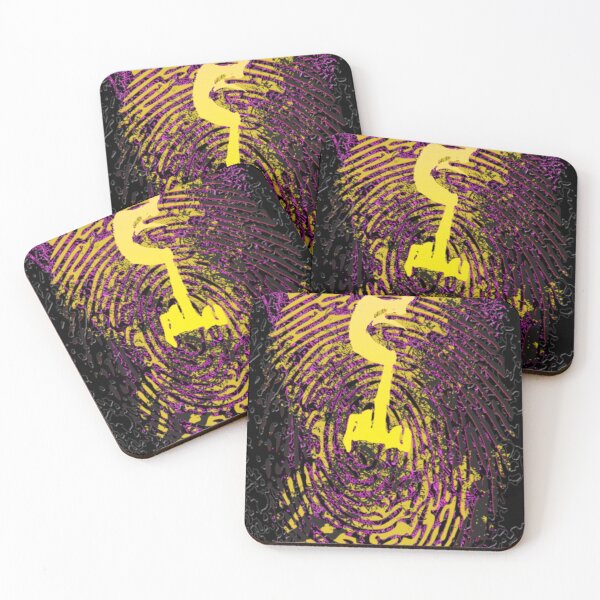 Item preview, Neon Fingerprint with Abstract Yellow Glyph designed and sold by slmfams.