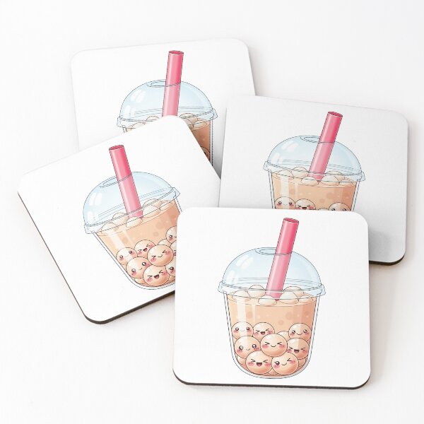 Item preview, Cute Kawaii Bubble Tea with Happy Boba Pearls designed and sold by istoriadesign.