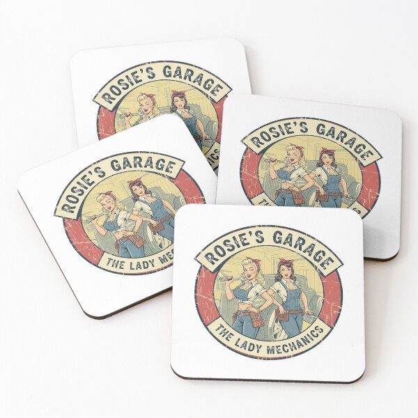 Artikelvorschau, Rosie's Garage – Die Mechanikerinnen – Vintage Pin-Up Garage Duo entworfen und verkauft von RedDelaney.