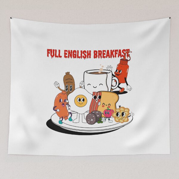 Item preview, Full English breakfast, retro design of English breakfast tea and British breakfast  designed and sold by BritishDelights.