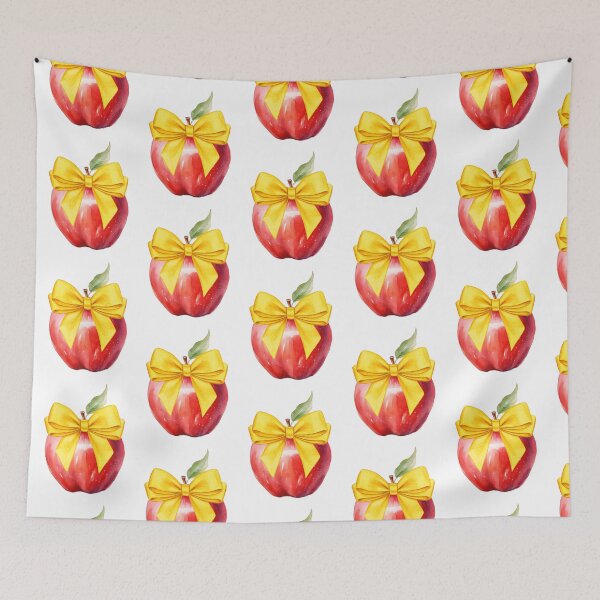 Item preview, Fall Apple Cute Yellow Coquette Bow designed and sold by gillys.