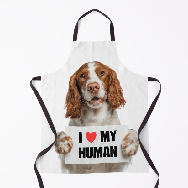 Item preview, Cute Welsh Springer Spaniel dog with Signboard I love my Human designed and sold by LazyOwlStore.
