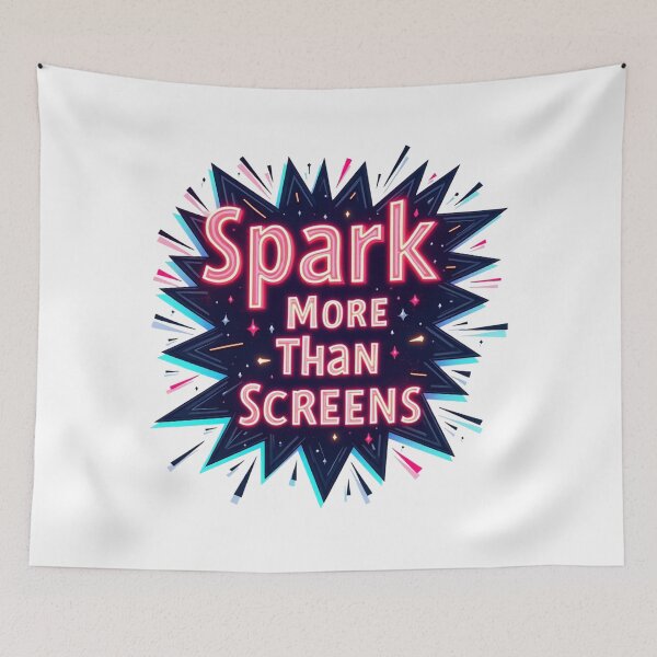 Item preview, Spark More Than Screens. Motivational Quote Neon Typography Design designed and sold by Aarvya Fashion Club ( A.F.C ).