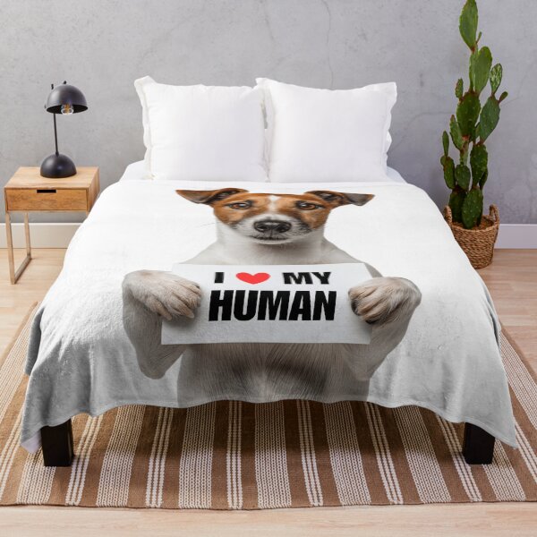 Item preview, Cute Smooth Fox Terrier dog with Signboard I love my Human  designed and sold by LazyOwlStore.