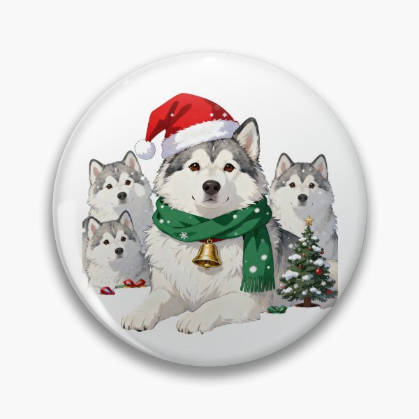 Item preview, Alaskan Malamute Merry Christmas designed and sold by forget45studio.