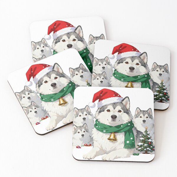 Item preview, Alaskan Malamute Merry Christmas designed and sold by forget45studio.