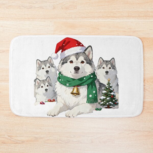 Item preview, Alaskan Malamute Merry Christmas designed and sold by forget45studio.