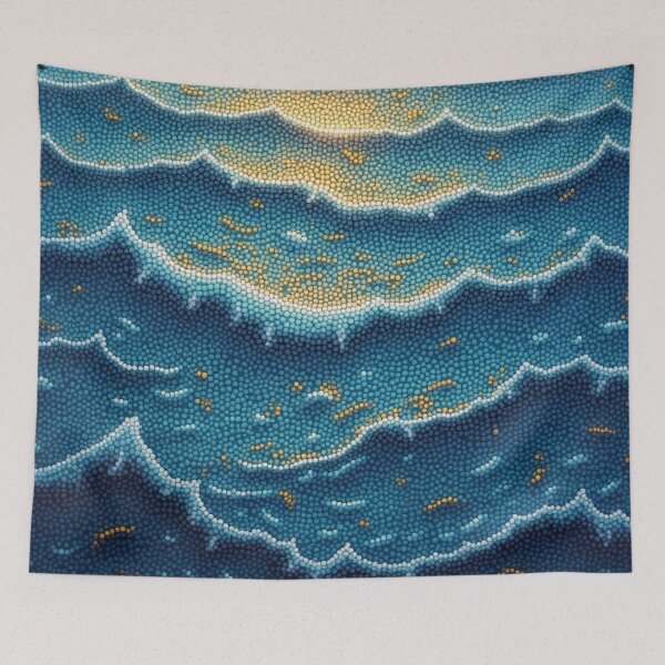 Item preview, Aboriginal Inspired Dot Art - With Tangible Sea Waves designed and sold by GrinGalore.