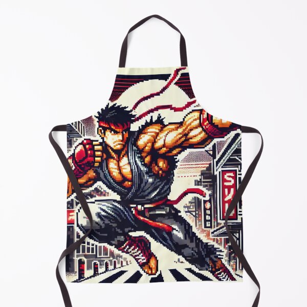 Item preview, Retro Pixelated Fighter in Action Street Scene. designed and sold by The-T-In-Retro.