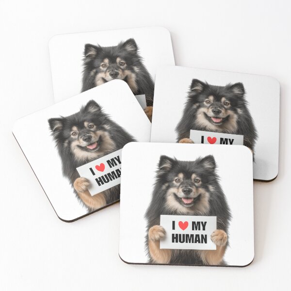Item preview, Cute Finnish Lapphund dog with Signboard I love my Human  designed and sold by LazyOwlStore.