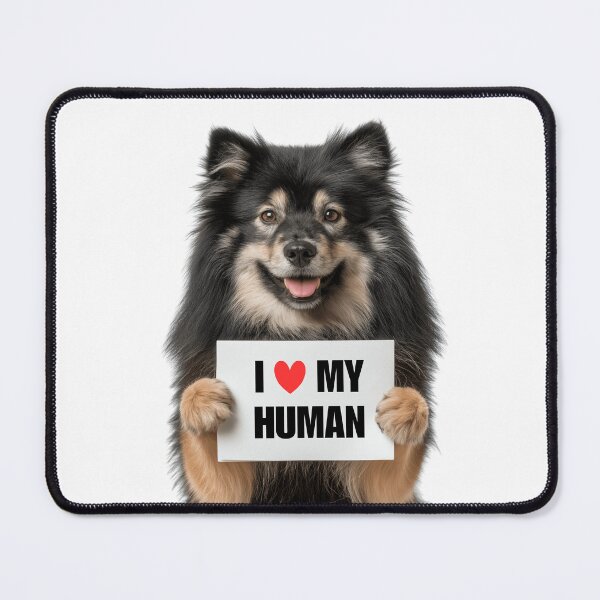 Item preview, Cute Finnish Lapphund dog with Signboard I love my Human  designed and sold by LazyOwlStore.