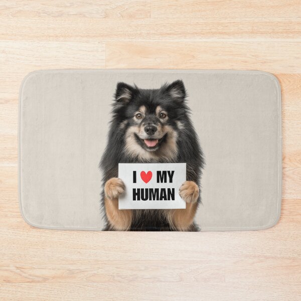 Item preview, Cute Finnish Lapphund dog with Signboard I love my Human  designed and sold by LazyOwlStore.