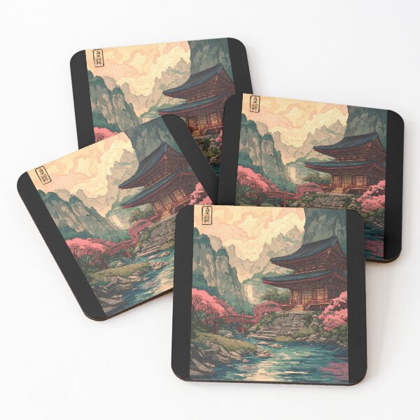 Item preview, Peaceful Japanese Temple designed and sold by bapupa.