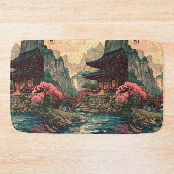 Item preview, Peaceful Japanese Temple designed and sold by bapupa.